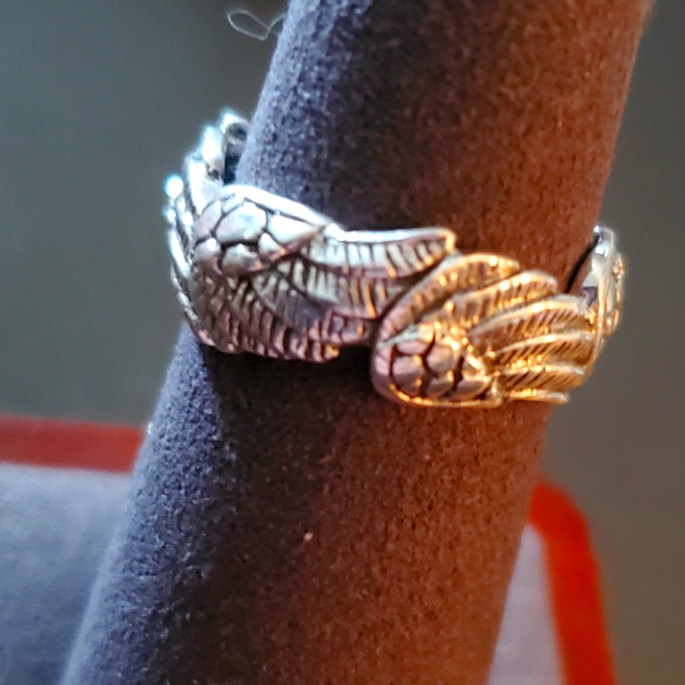 925 Sterling Silver Angel‎ Wings Ring